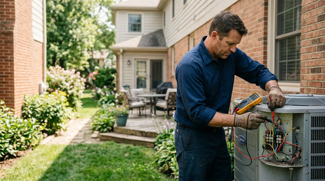 HVAC technician working near New Paltz, NY